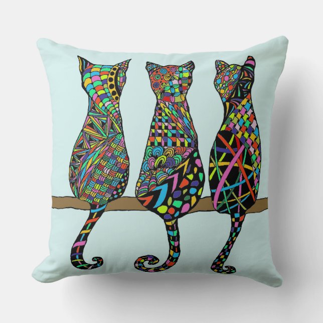 Three Amigos Throw Pillow (Front)