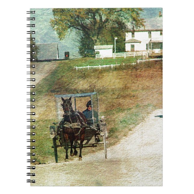Three Amish Buggies Notebook (Front)