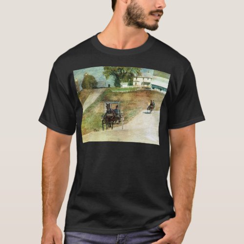 Three Amish Buggies T_Shirt