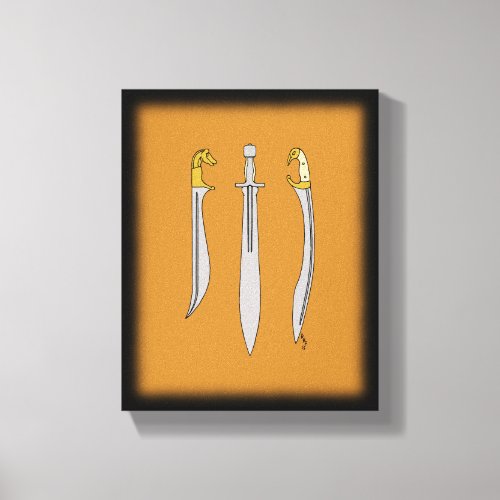 Three Ancient Greek Swords Canvas Print