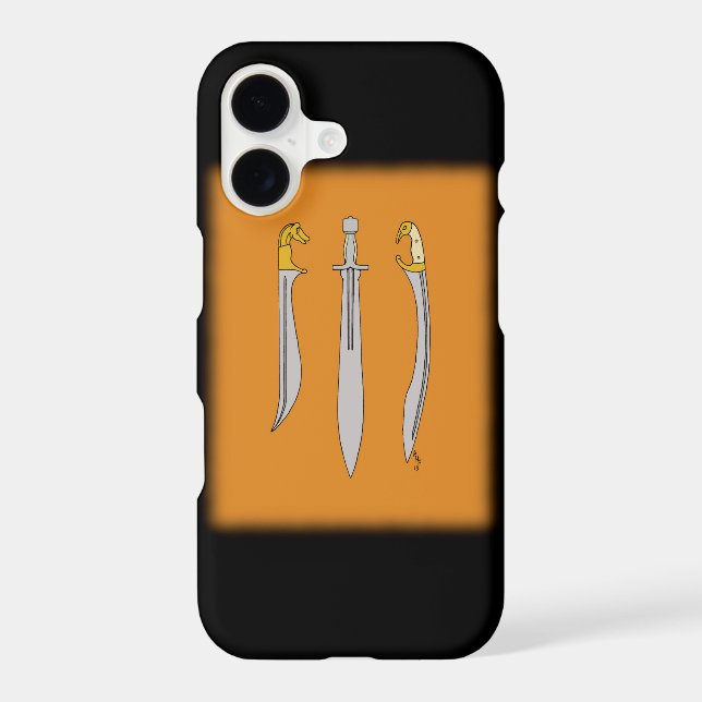 Three Ancient Greek Swords Case-Mate iPhone Case (Back)