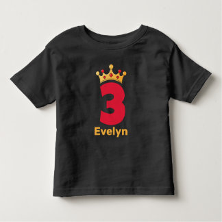 Three and a Crown-Toddler T-Shirt