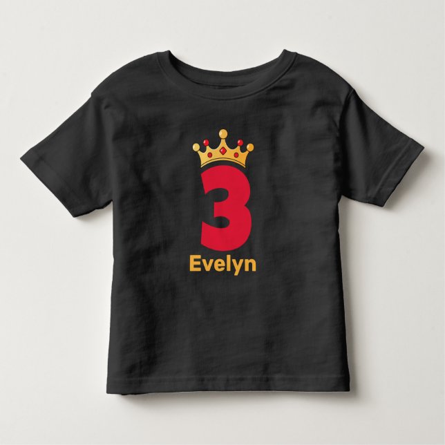Three and a Crown-Toddler T-Shirt (Front)