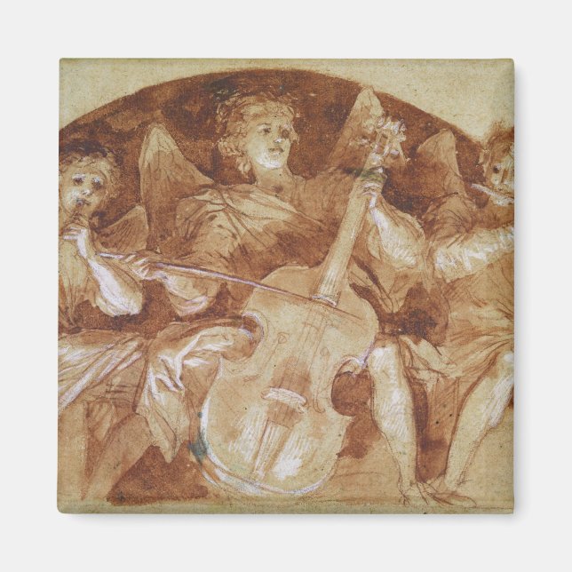 Three Angel Musicians Magnet (Front)