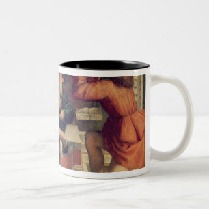 Three angel musicians Two-Tone coffee mug