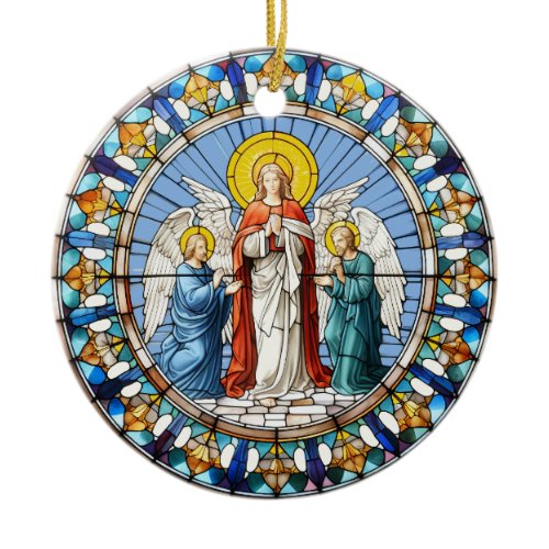 Three Angels Ceramic Ornament