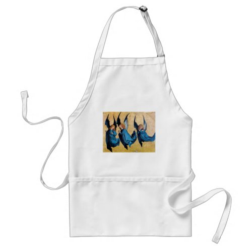 THREE ANGELS IN BLUE ADULT APRON