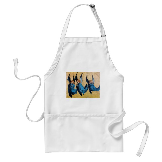 THREE ANGELS IN BLUE ADULT APRON (Front)
