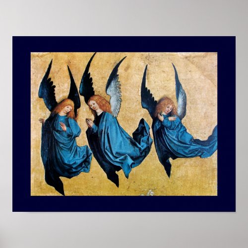 THREE ANGELS IN BLUE POSTER