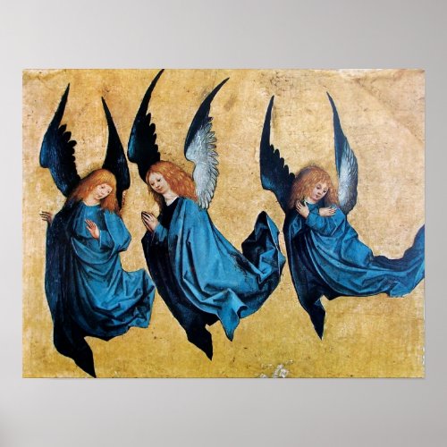 THREE ANGELS IN BLUE POSTER