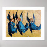 THREE ANGELS IN BLUE POSTER<br><div class="desc">Late medieval painting 1460 - 1490 .</div>