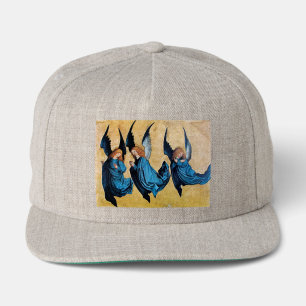 THREE ANGELS IN BLUE SNAP BACK HAT