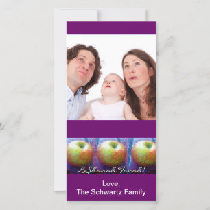 Three Apple Rosh Hashanah Photo Card