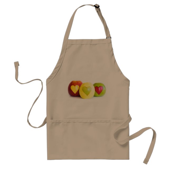 Three apples adult apron (Front)