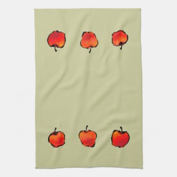 Three Apples Kitchen Towel by shotwellphoto at Zazzle