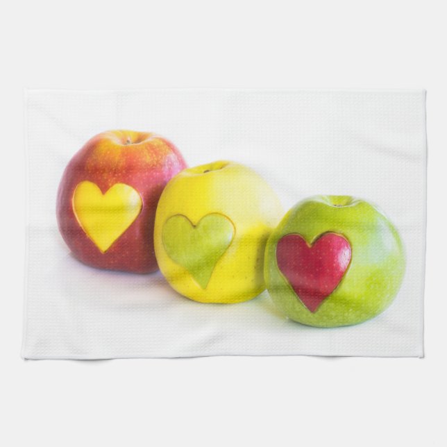 Three apples kitchen towel (Horizontal)