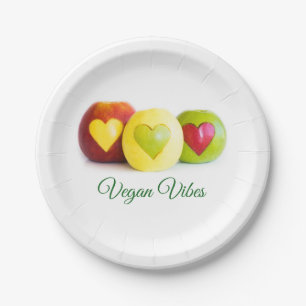 Three apples paper plates