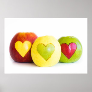 Three apples poster