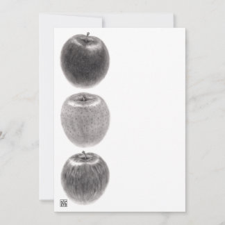 Three Apples Vertical Holiday Card