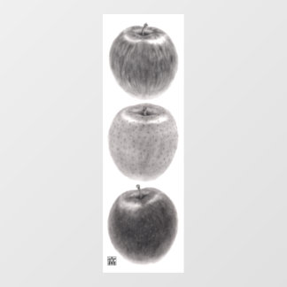 Three Apples Vertical Window Cling