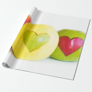 Three apples wrapping paper