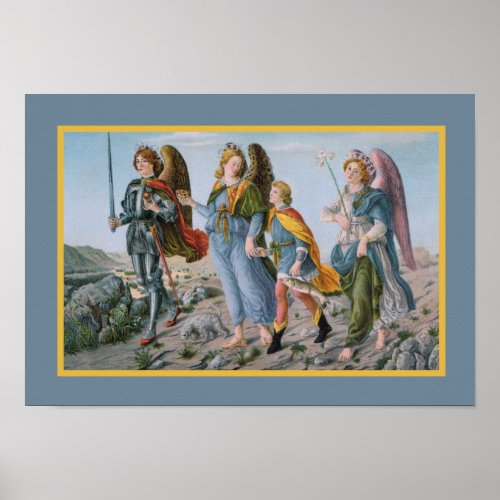 Three Archangels and Tobias M 017 Poster