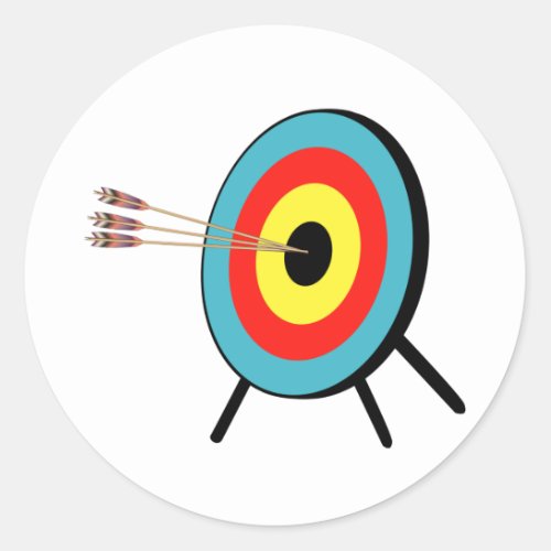 Three Arrow Bullseye Classic Round Sticker