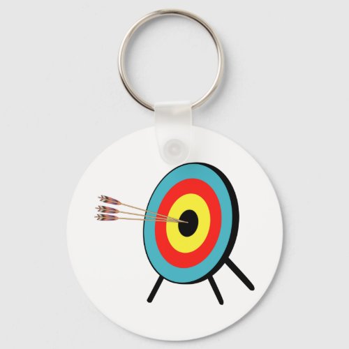 Three Arrow Bullseye Keychain