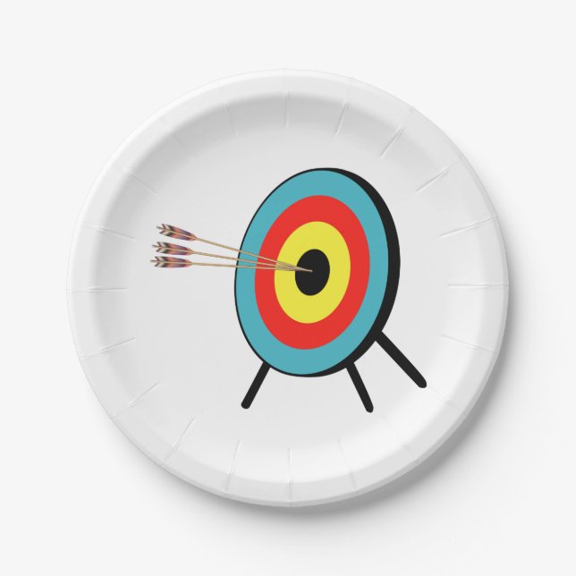 Three Arrow Bullseye Paper Plates (Front)