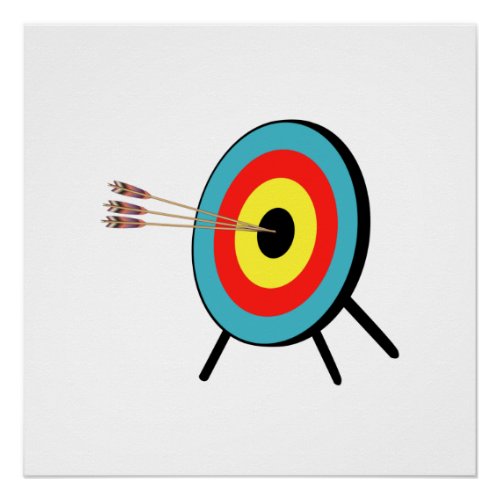 Three Arrow Bullseye Poster