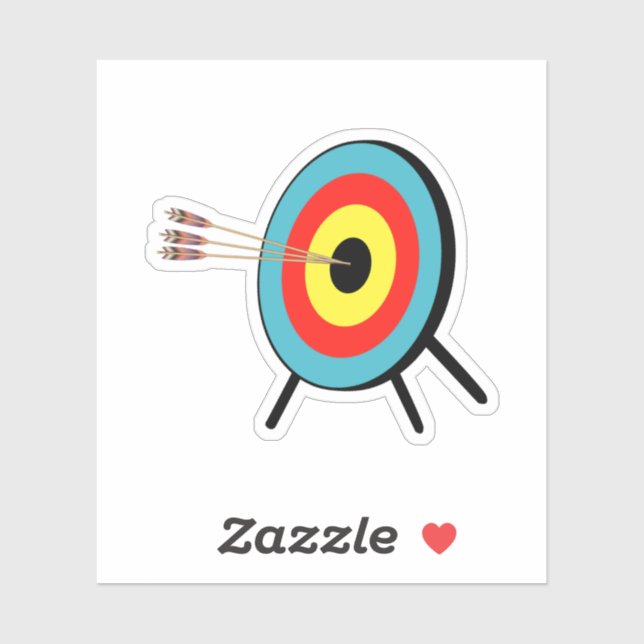 Three Arrow Bullseye Sticker (Sheet)