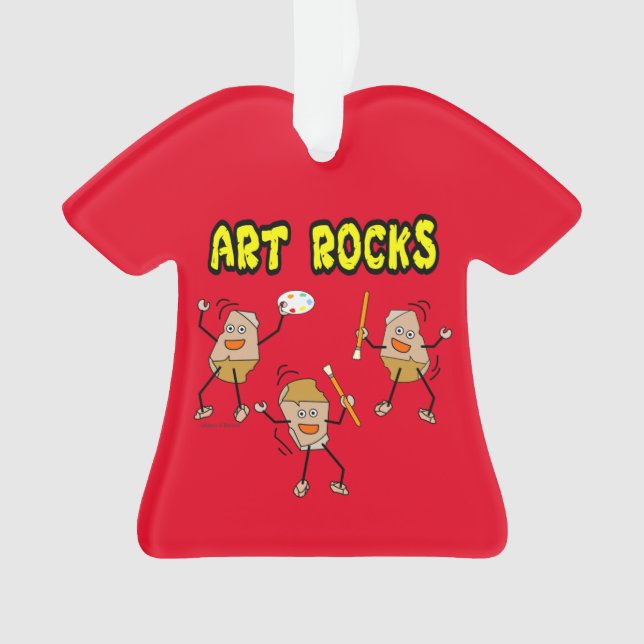 Three Art Rocks Ornament (Front)