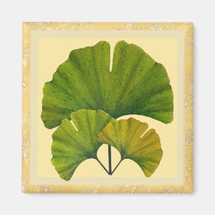 Three Arts and Crafts Ginkgo Leaves Magnet