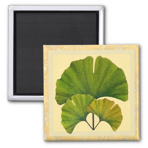 Three Arts and Crafts Ginkgo Leaves Magnet