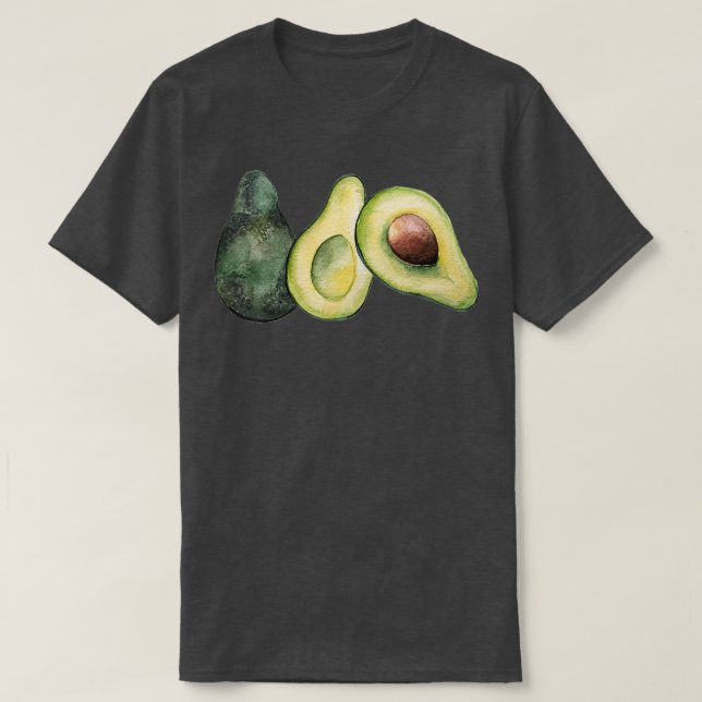 Three avocados in watercolor T-Shirt (Design Front)