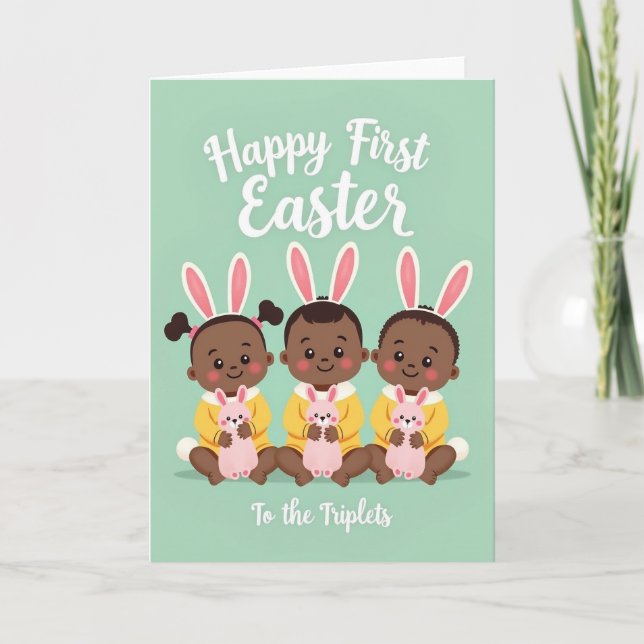 Three Babies Celebrate Card (Front)