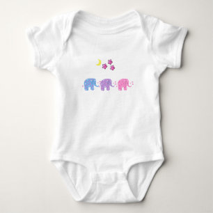Three Baby Elephants Bodysuit