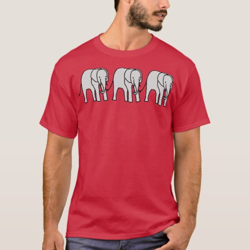 Three Baby Elephants T_Shirt