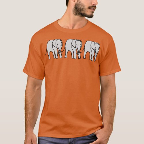 Three Baby Elephants T_Shirt
