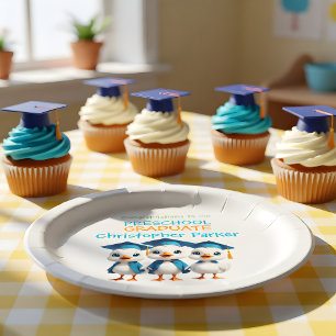 Three Baby Geese Graduation Party Paper Plates