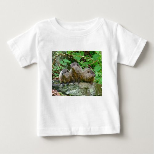 Three Baby Groundhogs Baby T_Shirt