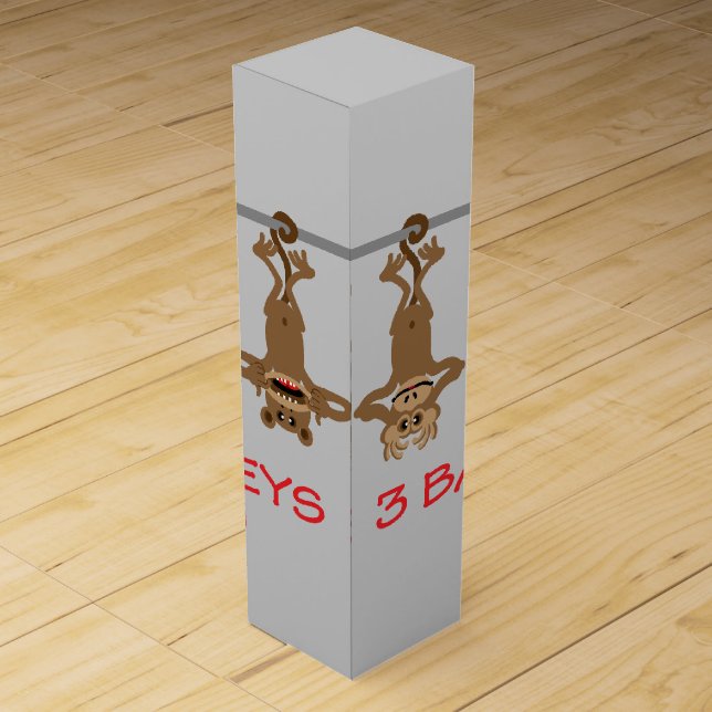 Three bad monkeys wine gift box (Back)