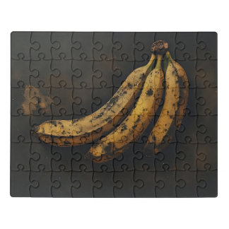 Three Bananas in Dark Vibe Jigsaw Puzzle