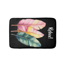 Three bananas leaves in pastel colors 