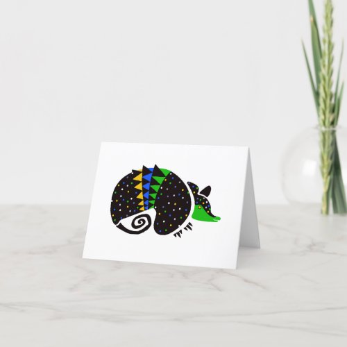 Three banded ARMADILLO _ Conservation _ Wildlife _ Thank You Card