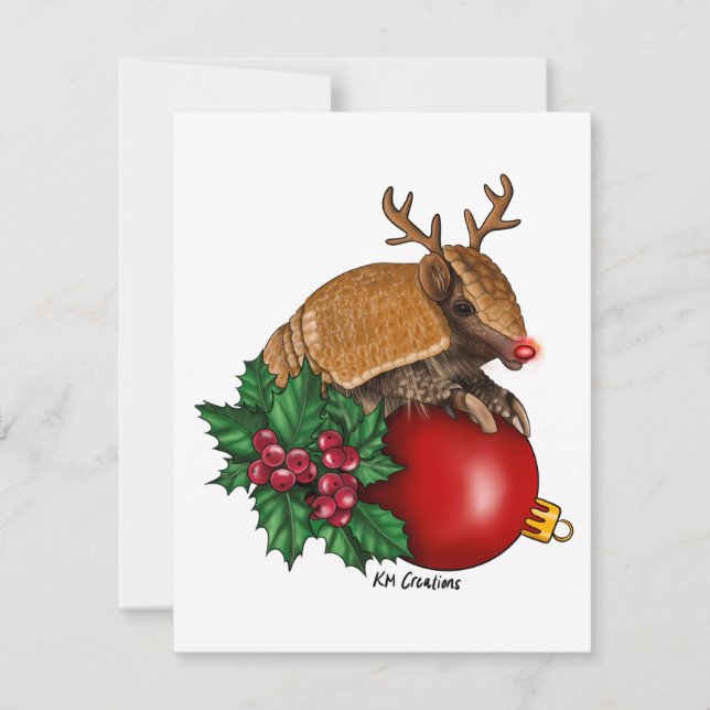 Three banded armadillo - holiday card (Front)