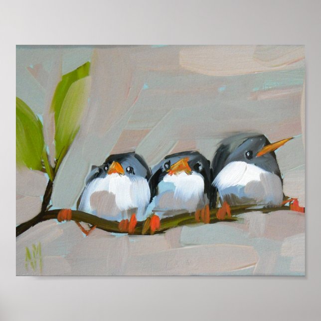 three barn swallows archival print by moulton (Front)
