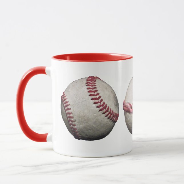 Three Baseballs Mug (Left)