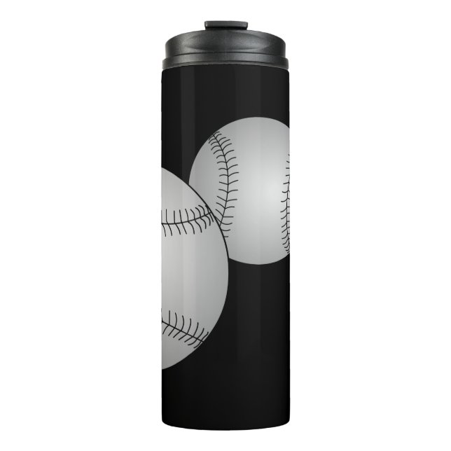 Three Baseballs Thermal Tumbler (Front)