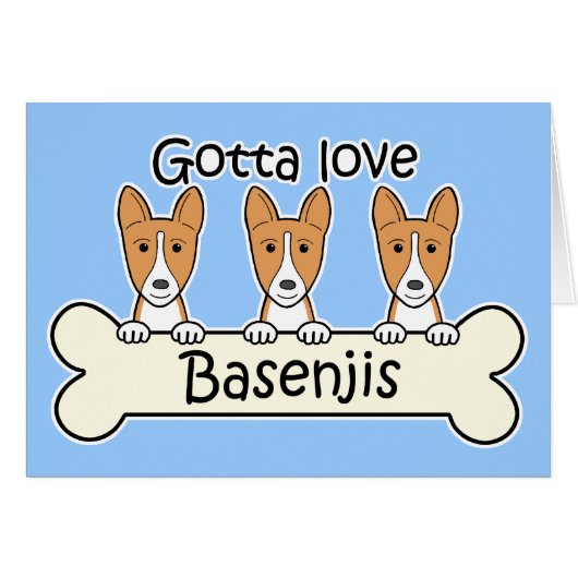 Three Basenjis Cards (Front Horizontal)